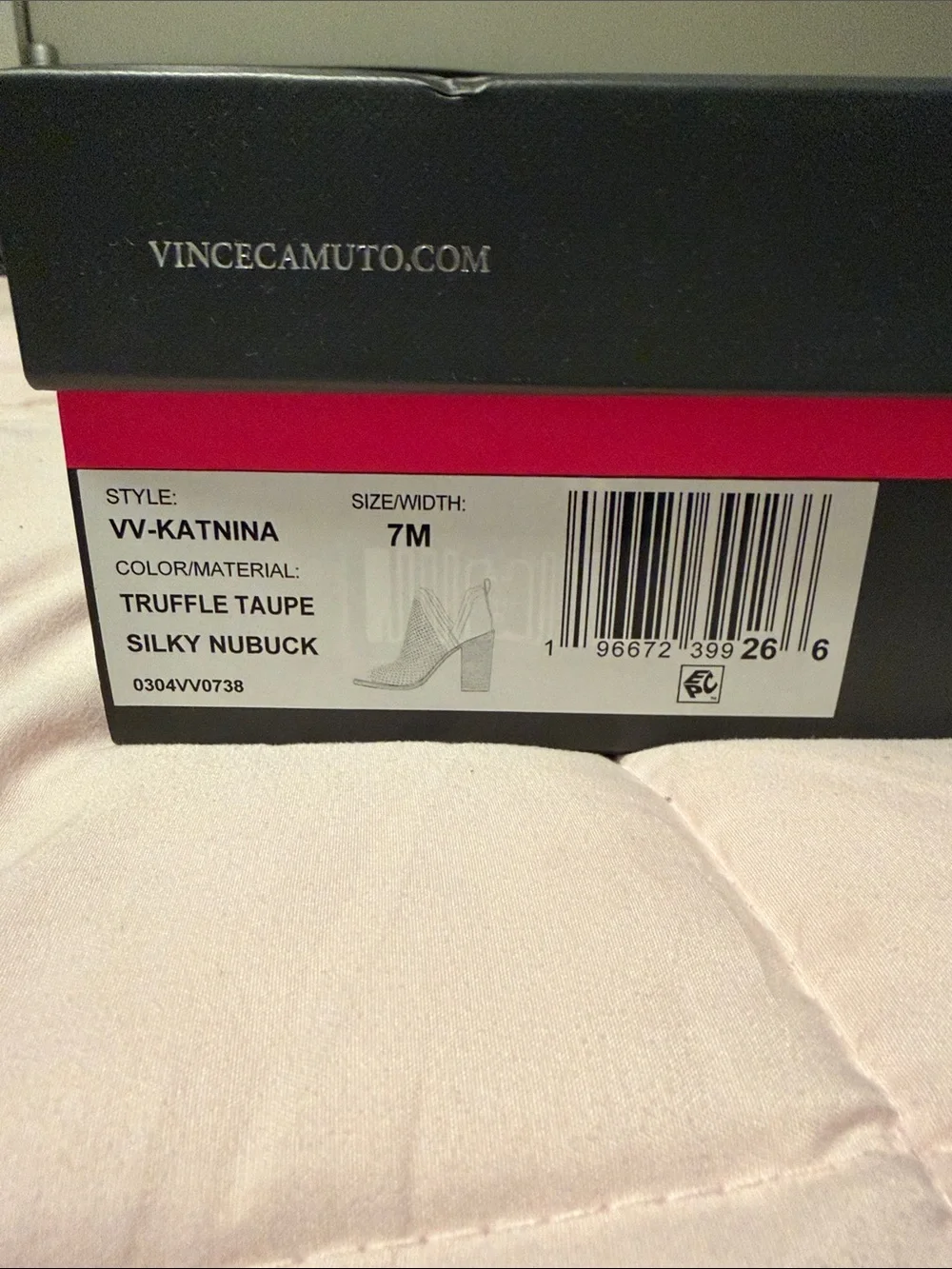 Vince Camuto Truffle Taupe Silky Nubuck Heeled Sandal